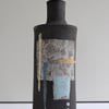 Becky.  Black stoneware ceramic bottle, colourblock design