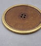 Large Faux Bronze Button, Metal Effect Plastic Button, 6 cms - Image 3