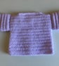Lilac Newborn Cardigan, Handmade in the UK, Baby Shower Gift - Image 3