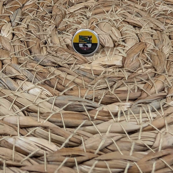 Saxony-Anhalt Flag Map Pin – Germany Travel Push Pin for Wooden Maps