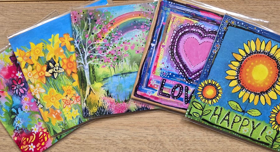 Five art cards of your choice