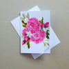 hand painted floral blank greetings card ( ref FA 110 A2 )