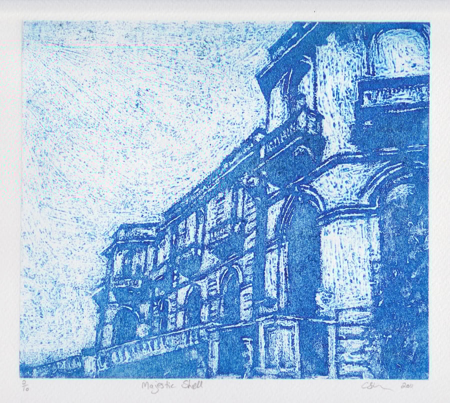 Majestic Shell Limited Edition Original Collagraph Print Art