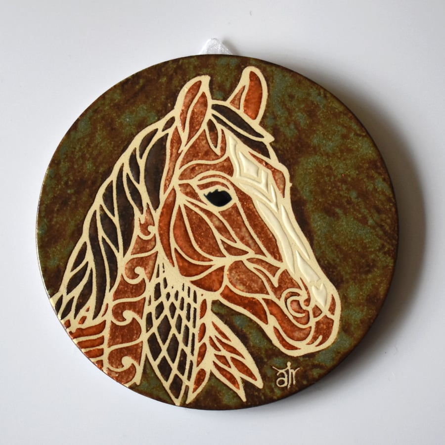A127 Wall plaque coaster horse (Free UK postage)