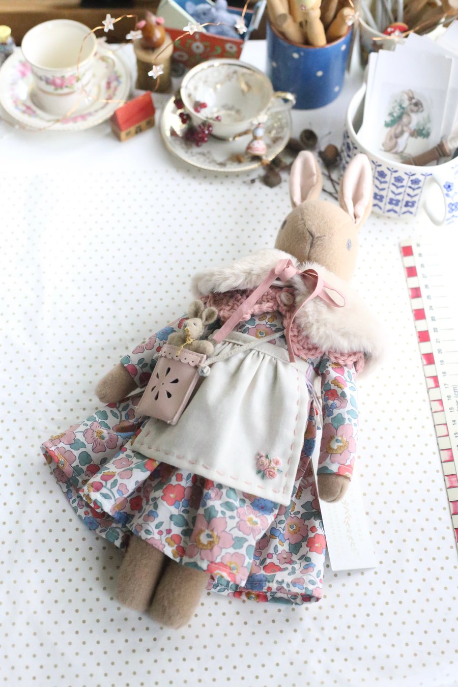 Heirloom Liberty Bunny - Betsy Dusty Pink
