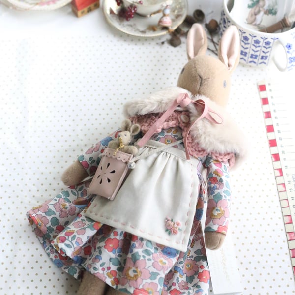 Heirloom Liberty Bunny - Betsy Dusty Pink