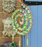 Beautiful copper and green suncatcher wire wrapped spiral handmade unique  - Image 5