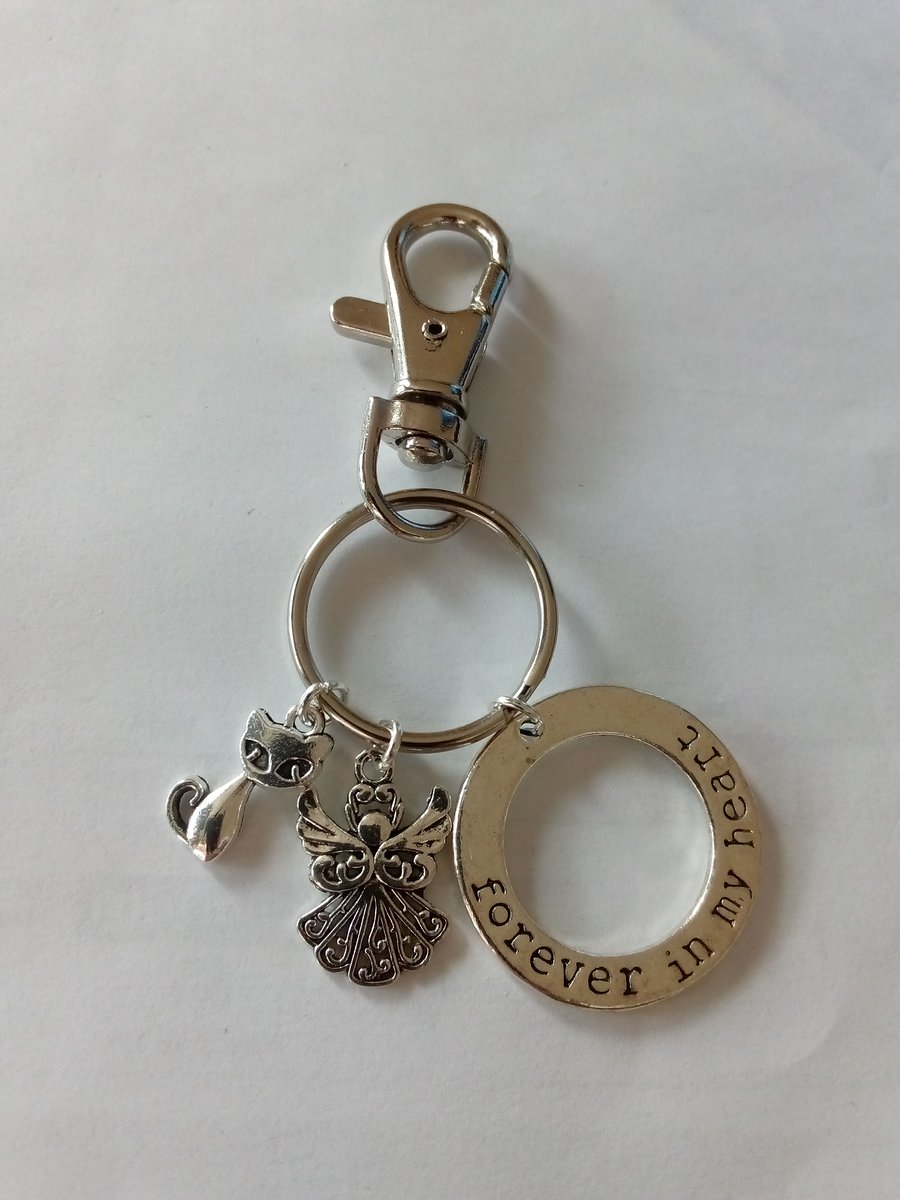 Pet loss keyring - for cat owners