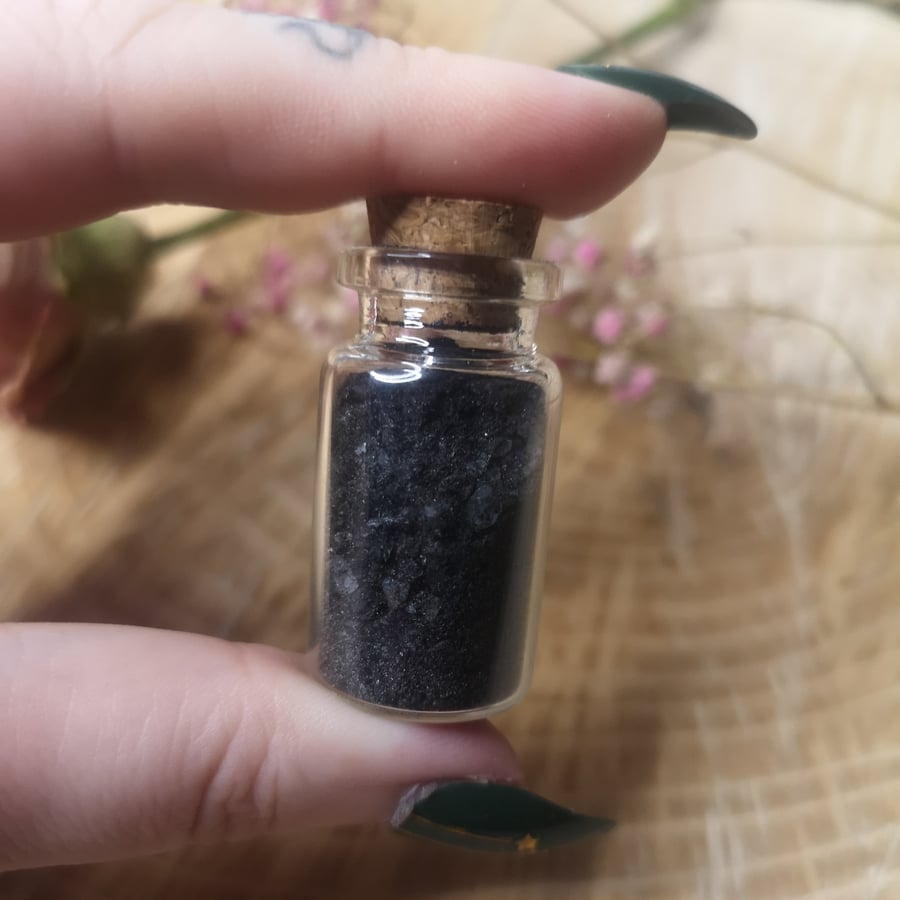 Handmade Black Salt - Protection Spell