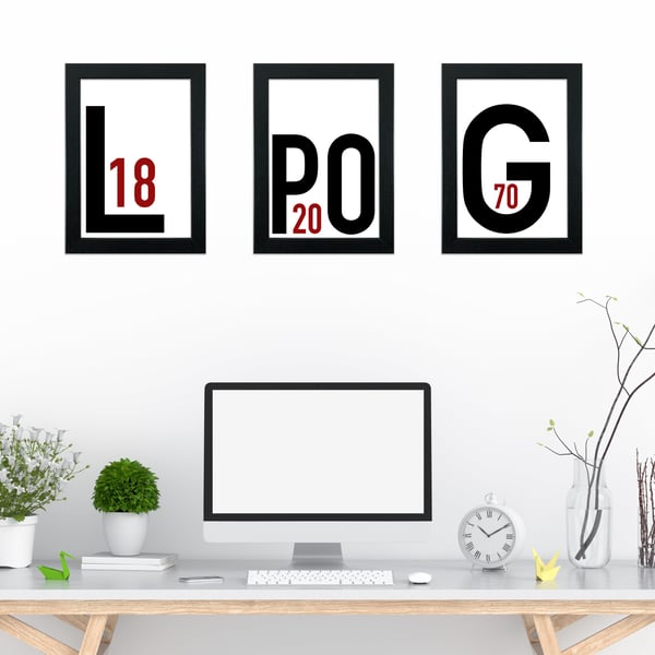 Personalised post code hallway print