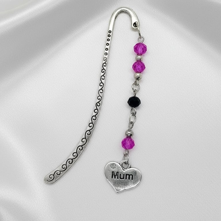 Novelty Bookmark with mum Charm
