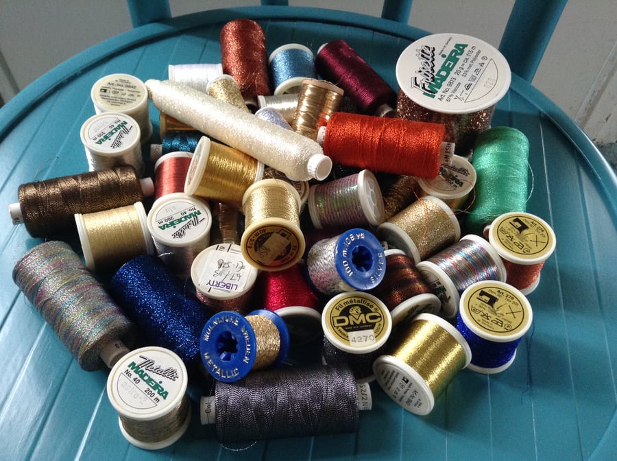 Metallic embroidery threads