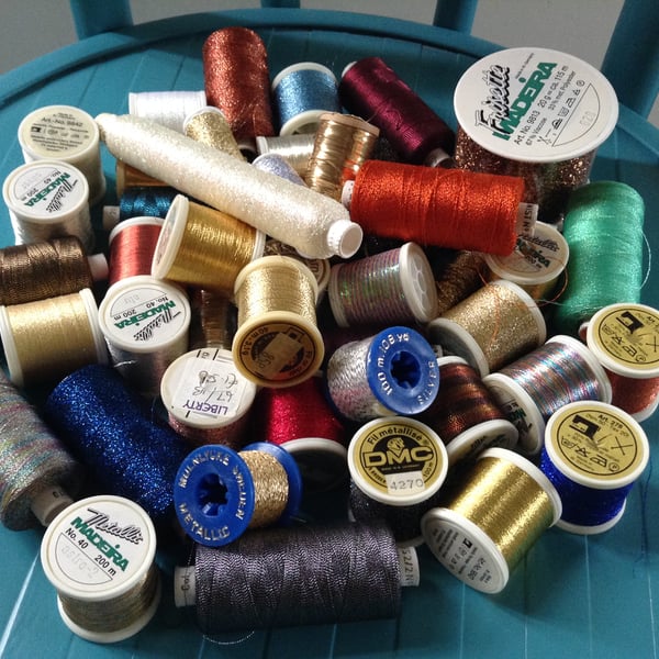 Metallic embroidery threads