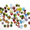50g mixed pack of fused glass cabochons made with Bullseye 90coe glass