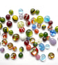 50g mixed pack of fused glass cabochons made with Bullseye 90coe glass