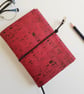 Red Cork Sketchbook or Journal, Vegan and Eco-friendly, A5 and A6