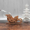 Mini Wooden Sleigh Christmas Decoration, Santa Sleigh Ornament