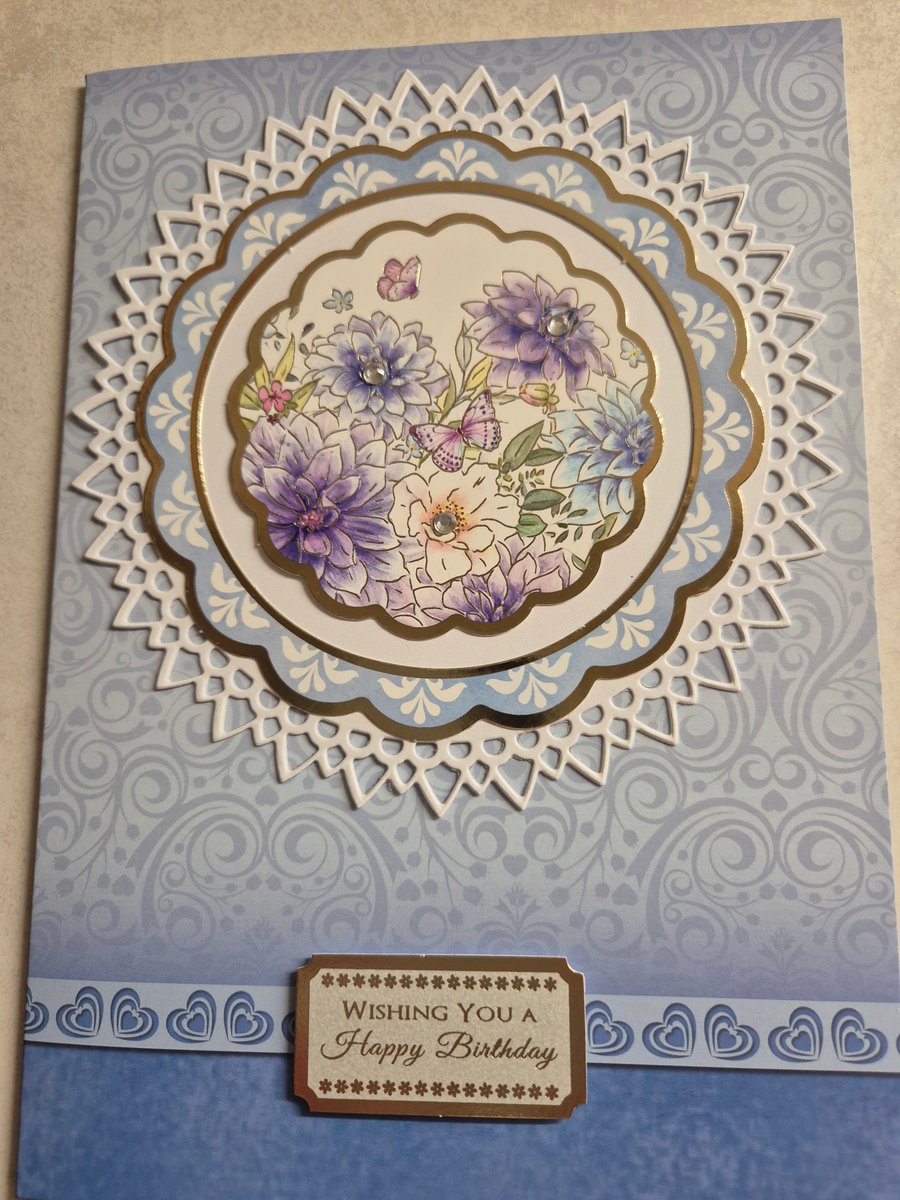 Hunkydory handmade ladies birthday card