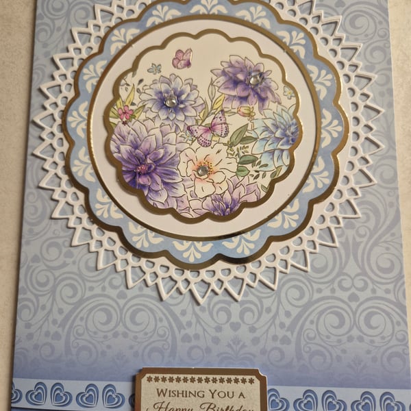 Hunkydory handmade ladies birthday card