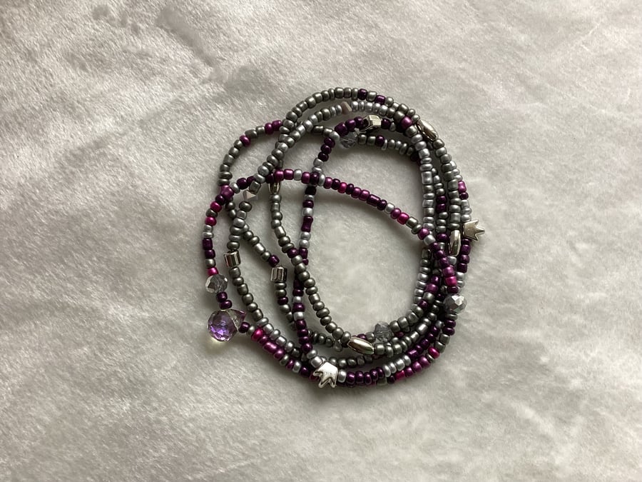 Stretched bracelets, build up bracelets, mix bracelets.