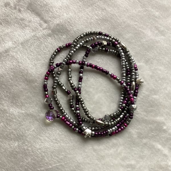 Stretched bracelets, build up bracelets, mix bracelets.