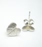 Autumn Leaves, Tiny Silver Leaf Studs