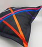 Blue Denim ribbon geometric 16"  envelope cushion cover.  - Image 4