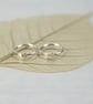 Silver Sleeper Hoop Earring 9mm Tiny Overlap Helix Piercing Hoops - Image 10