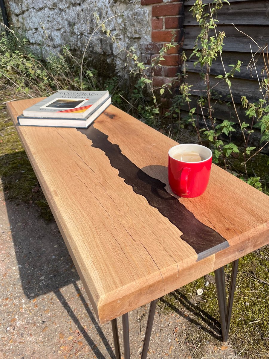 Oak & Resin coffee table