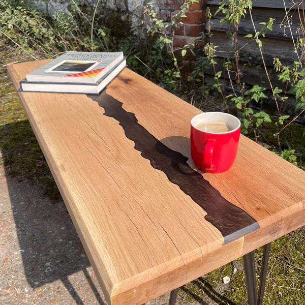 Oak & Resin coffee table