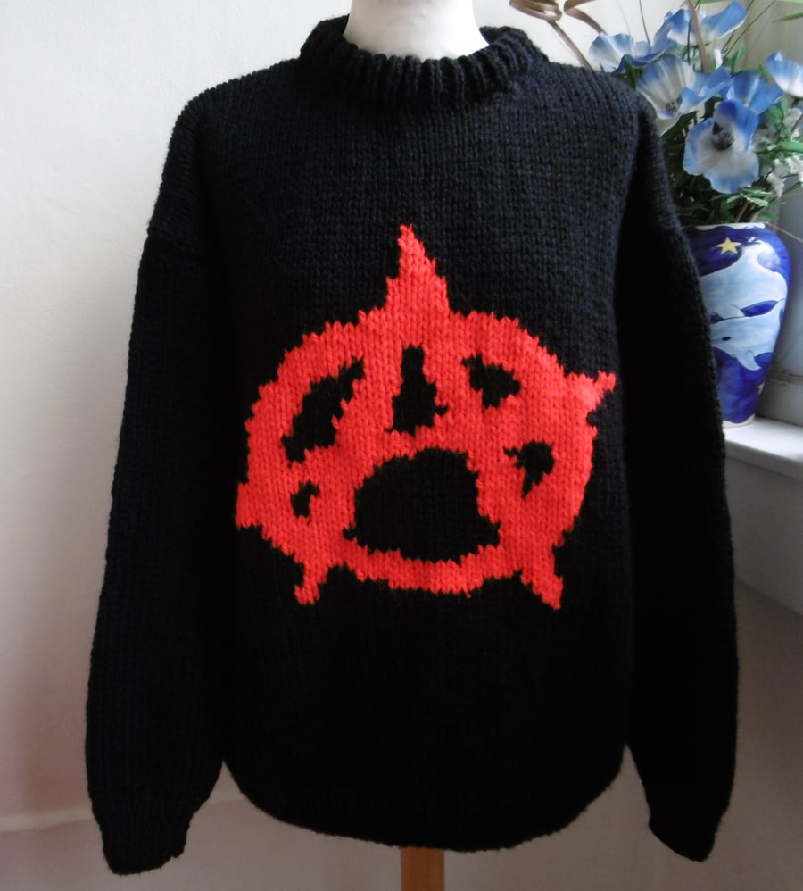Anarchy in the UK Hand knitted Jumper