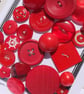 24 Vintage Bright Red Buttons - Image 2
