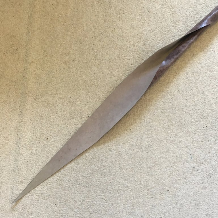 Grande Antiqued Brown Coloured Leather, Chrome Handled, Dragon’s Tail FREE SHIP