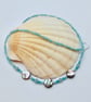 Amazonite Necklace With Abalone Discs & Sterling Silver, Birthday Gifts For Her - Image 2