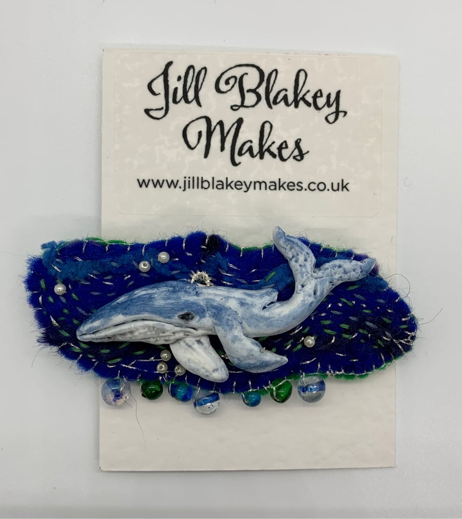 Humpback whale brooch