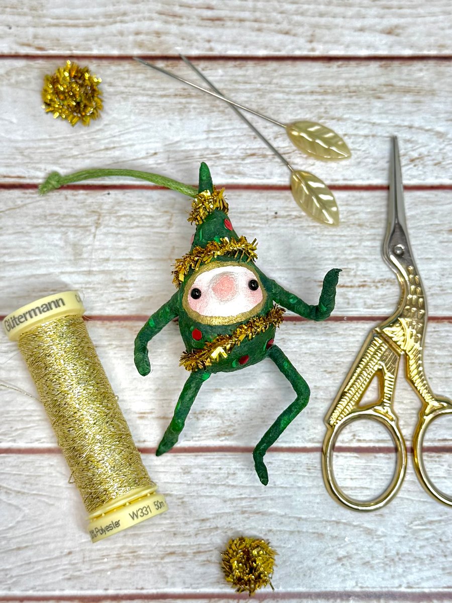 Spun Cotton Christmas Tree Elf 2