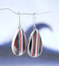 Cornish surfite earrings - teal and copper - Image 1