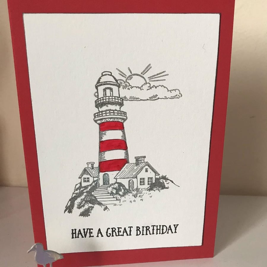 Lighthouse Birthday Card
