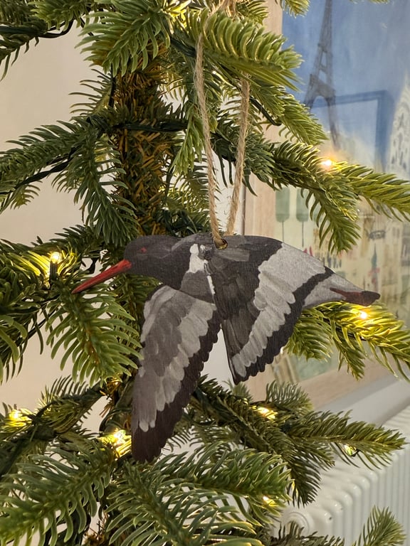 Sustainable Oystercatcher Christmas Decoration 