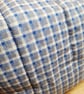 Boxed toiletry bag in blue and white checks  - Image 5