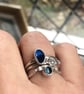 Blue Topaz Stack Ring, pebble ring, sea themed jewelery, gift for her, ocean,  - Image 8