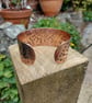Punched semicircular wide copper cuff  bangle  - Image 7