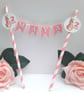 Personalised Flopsy Bunny Bunting Cake Topper 