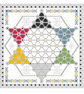 221E Cross Stitch chart Chinese Checkers Sternhalma Game Board Sampler - Image 8