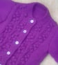 Cherry Pattern Baby's Cardigan, Baby Shower Gift, Christening Gift - Image 5