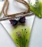 Fused Glass Butterfly Garden Bunting: Bumble Bee & Flower Garland - Image 9