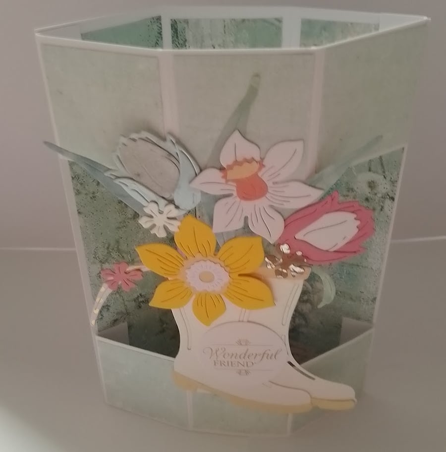 Handmade Hexagon   Wonderful Friend Card