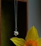 Silver Daffodil Necklace - Handmade Spring Flower Jewellery  - Image 1