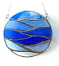 Making Waves Blue Stained Glass Suncatcher Handmade Ring Sea - Image 4