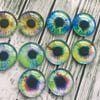 Round 20mm Glass Cabochons Human  Eyes images for jewellery,charms, pendant x 10
